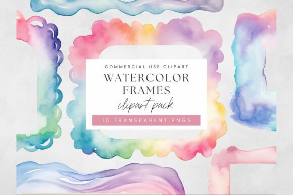 Download Abstract Watercolor Frames Clipart PNG - Abstract watercolor Collection