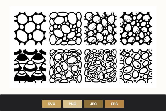 Download Organic Black and White Pebble Pattern - Black Collection