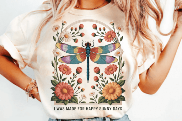 Download Dragonfly Floral Vintage PNG Design - Design Collection