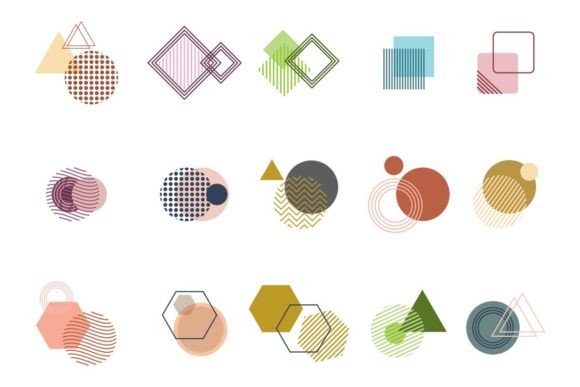 Download Memphis Geometric Element Vector Design - Design Collection