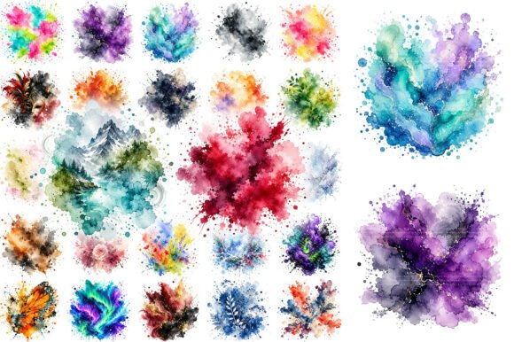 Download 100 Abstract Watercolor Splash Clipart - Abstract watercolor Collection