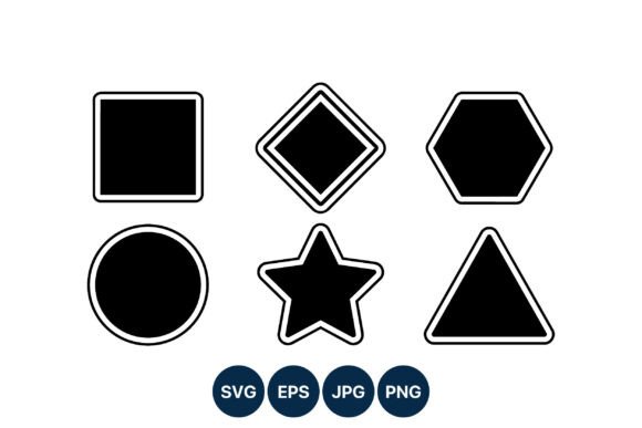 Download Geometric Shapes Vector Art Black and - Black Collection