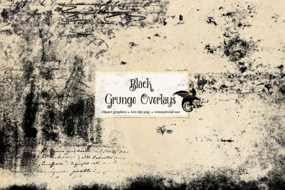 Download 40 Black Grunge Overlays - Black Collection