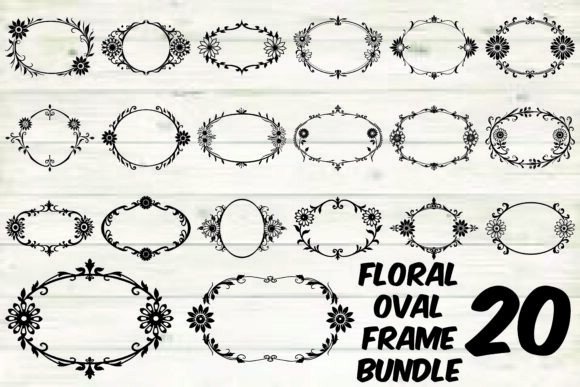 Download Floral Oval Frame Bundle - Premium Resources