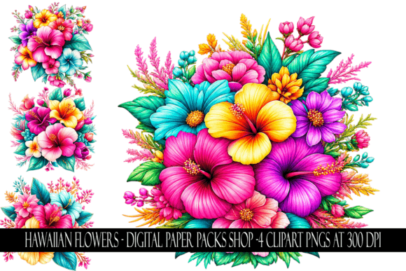 Download Hawaiian Flower Clipart - Premium Bundle