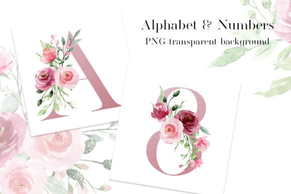 Download Letters, Numbers, Pink Floral Alphabet. - Floral alphabet Collection