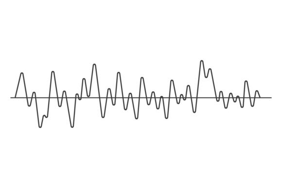 Download Sound Wave Graph. Smooth Curved Black Li - Black Collection