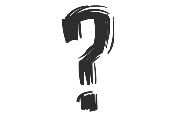 Download Question Mark in Grungy Black Marker Sty - Black Collection