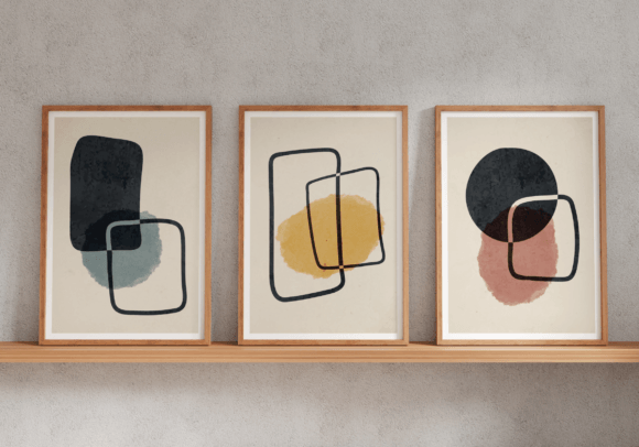Download Set of 3 Abstract Watercolor Shapes Boho - Abstract watercolor Collection