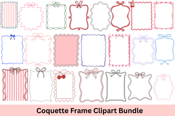 Download Coquette Frame Clipart Bundle - Frame clipart Collection