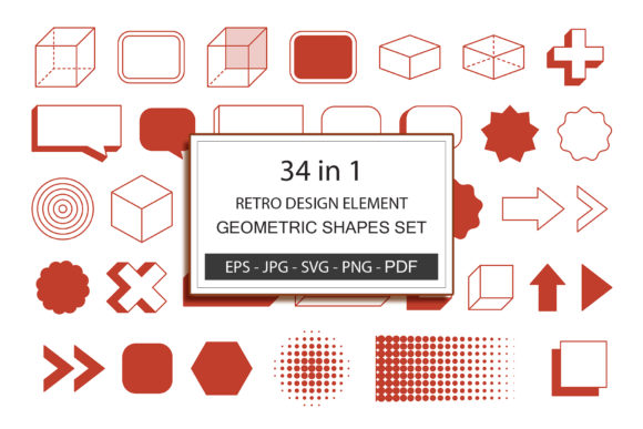 Download Retro Design Element Geometric Shape - Design Collection